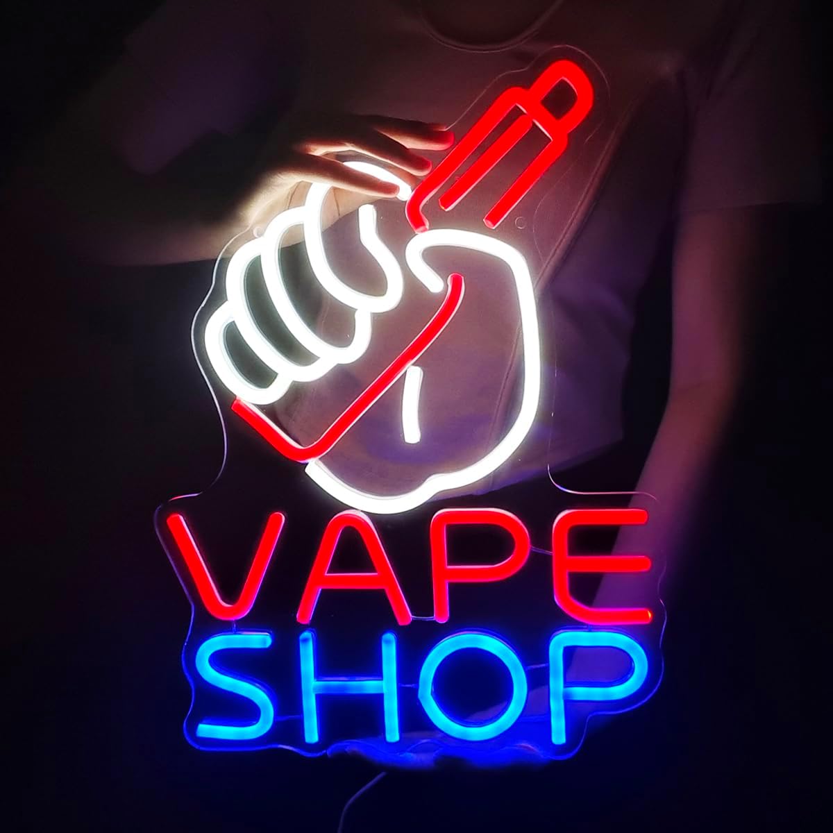 Vaping Store - ป้ายไฟนีออนร้าน VAPE สำหรับร้านขายบุหรี่ไฟฟ้า ไฟ LED ป้ายร้านค้า