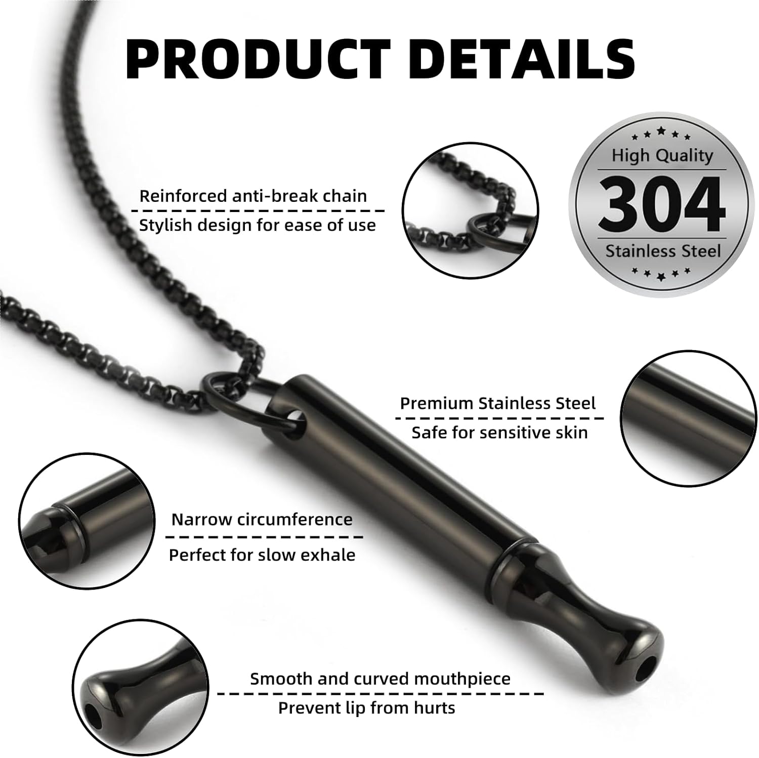 สร้อยคอไทเทเนียมสตีลช่วยหายใจ  - Accessories For Vaping บทวิจารณ์และราคา