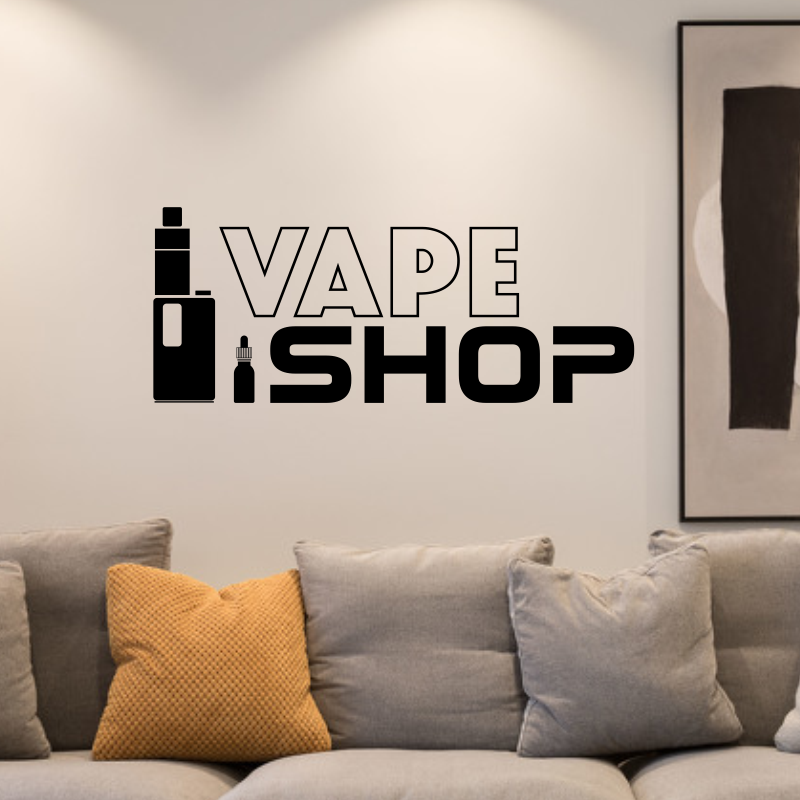 สติ๊กเกอร์ติดผนังไวนิล ป้ายร้า - Vaping Shop บทวิจารณ์และราคา